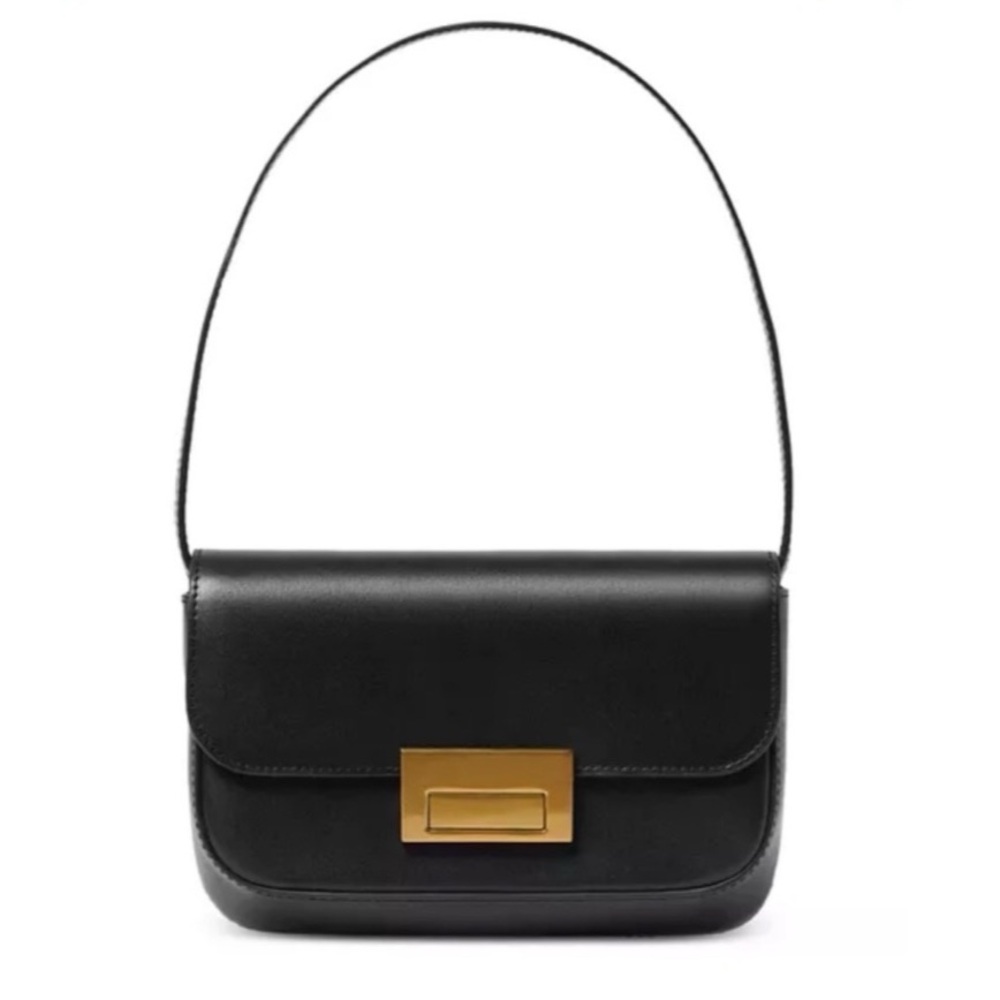 Loeffler Randall x Revolve Stefania Baguette Bag in Black NWT